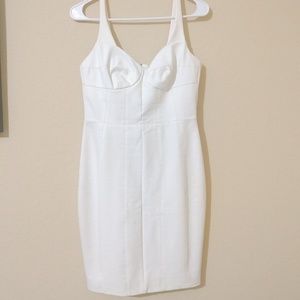 White casual, sexy, elegant dress.